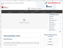 Tablet Screenshot of darshanvalve.com